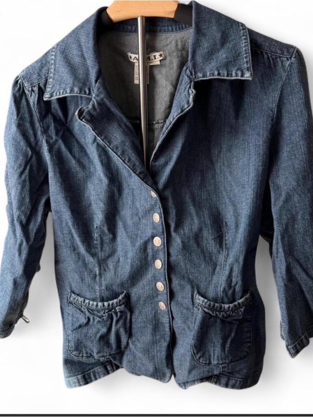 90s Vintage A.M.I. Fall Jacket With silver Buttons
